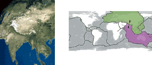 Formação dos Himalaias: Exemplo de convergência Continente-continente