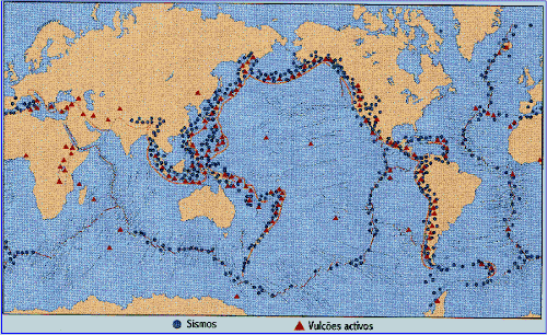 Localização de sismos e vulções